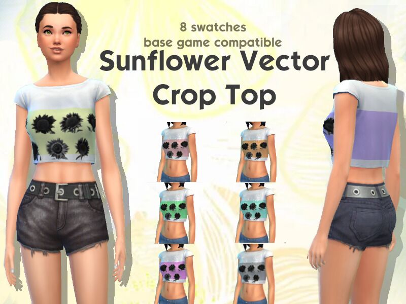 A Very LOW Effort Recolor Of The Base Game Crop TOP, BUT I Like IT Enough To Post IT. I'VE Been Doing A LOT Of Recoloring AS… Sims 4 CC