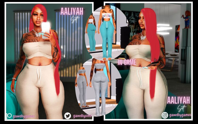 Aaliyah SET Sims 4 CC