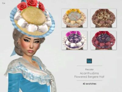 Acanthussims Flowered Bergere HAT RC Sims 4 CC