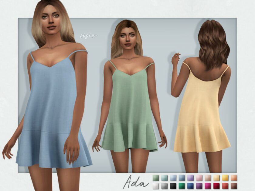 ADA Dress By Sifix Sims 4 CC