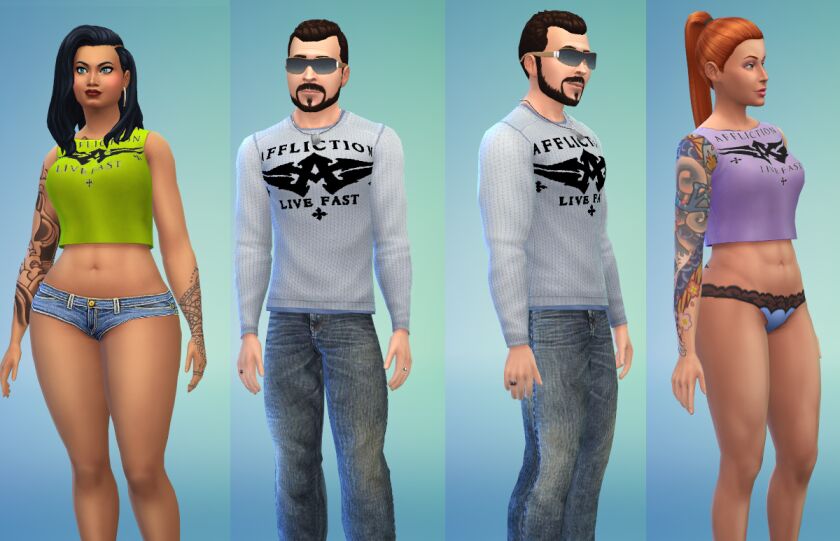 sims 4 cc affliction thermal shirts for men and crop tops for women 2