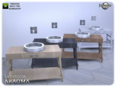 Akaoma Bathroom Sink1 By Jomsims Sims 4 CC