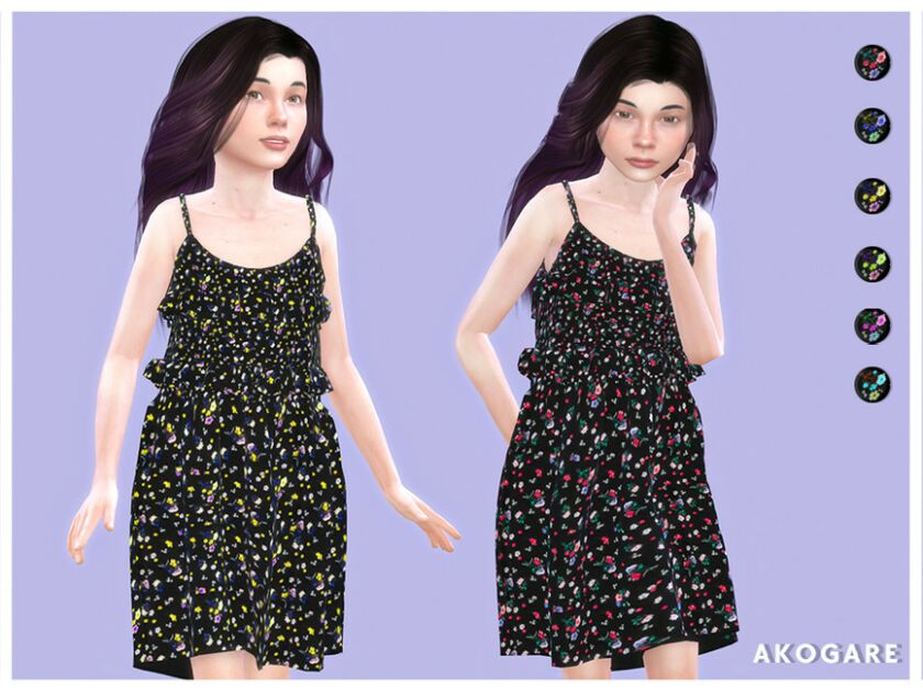 Akogare Dress NO.23 By _Akogare_ Sims 4 CC