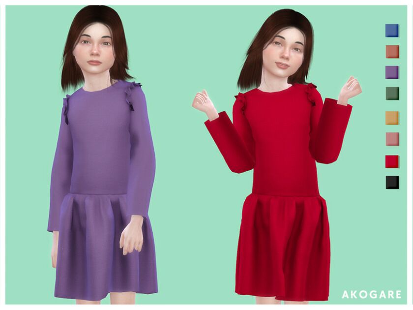 Akogare Dress NO.30 By _Akogare_ Sims 4 CC