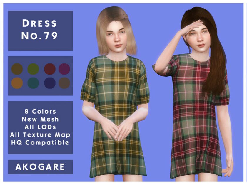 Akogare Dress NO.79 By _Akogare_ Sims 4 CC