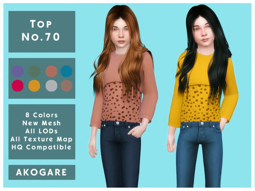 Akogare TOP NO.70 By _Akogare_ Sims 4 CC