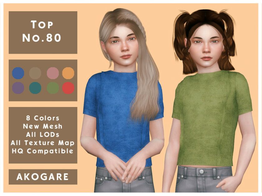 Akogare TOP NO.80 By _Akogare_ Sims 4 CC