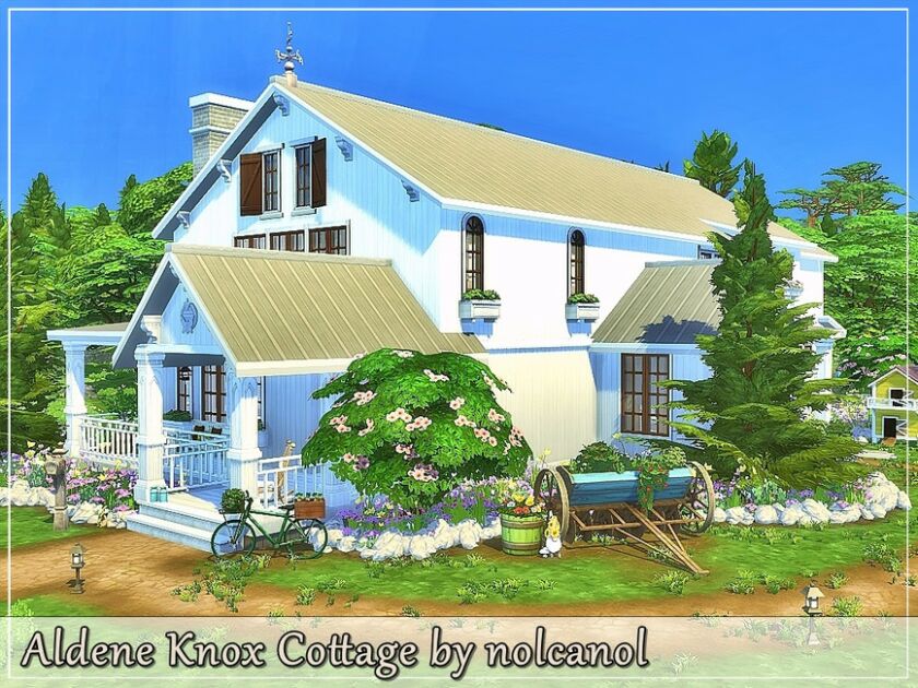 Aldene Knox Cottage / NO CC Sims 4 CC