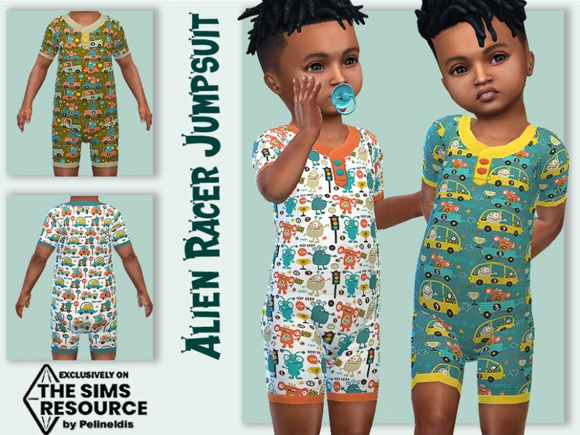 Alien Racer Jumpsuit By Pelineldis Sims 4 CC