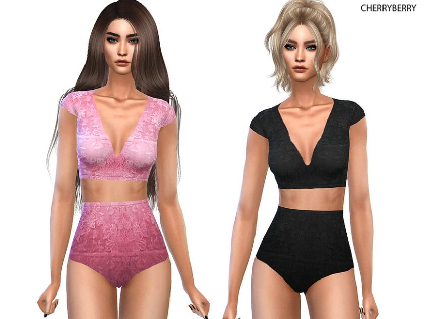 Alma Pastel Lingerie By Cherryberrysim Sims 4 CC