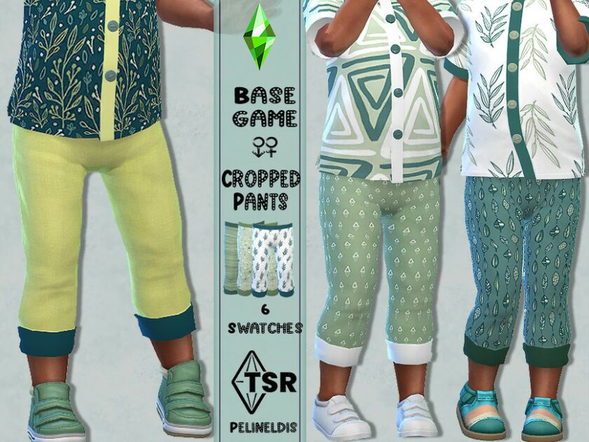 Aloe Cropped Pants By Pelineldis Sims 4 CC