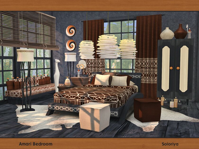 sims 4 cc amari bedroom by soloriya 4