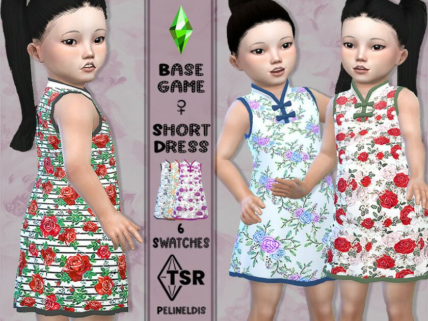 Amiable Rose Dress By Pelineldis Sims 4 CC