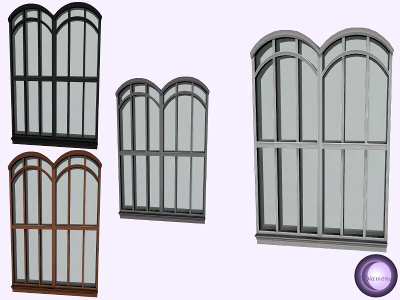 Angelic Tall Double Window Sims 4 CC