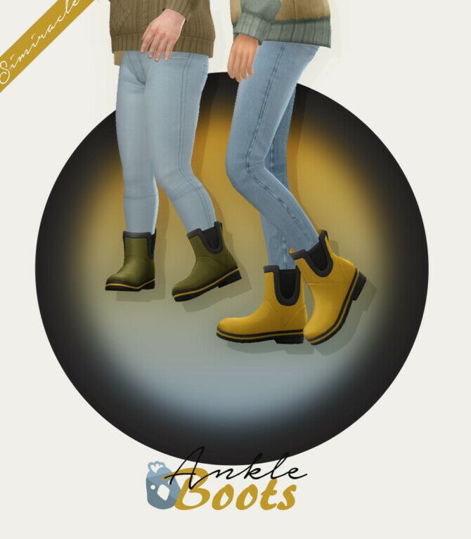 Ankle Boots For Kids & Toddlers Sims 4 CC