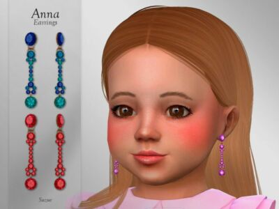 Anna Earrings Toddler By Suzue Sims 4 CC