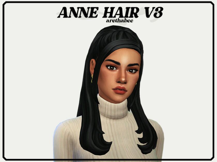 Anne Hair V3 By Arethabee Sims 4 CC