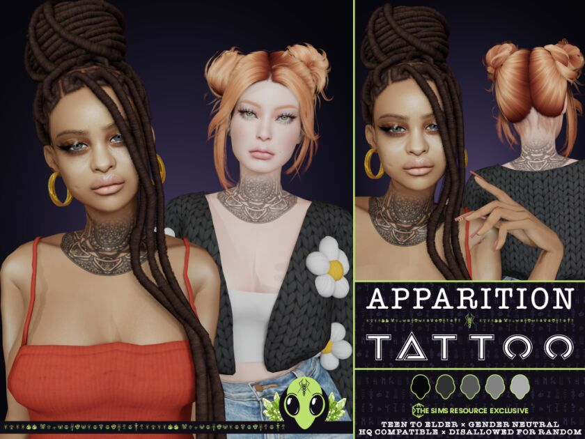 Apparition Tattoo Sims 4 CC