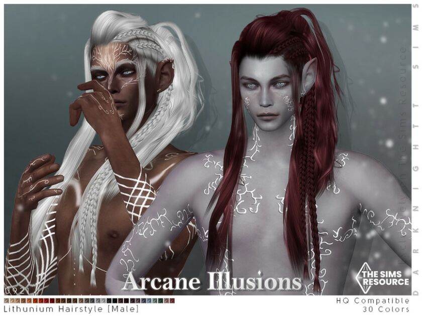 Arcane Illusions – Lithunium Hairstyle For Males Sims 4 CC