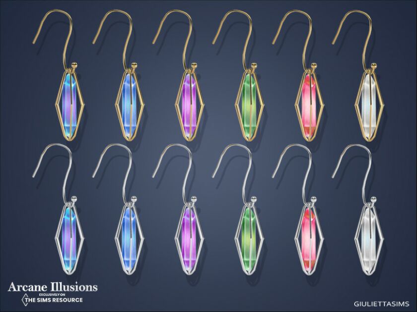 sims 4 cc arcane illusions magical caged crystal earrings 4 toddlers by feyona 2