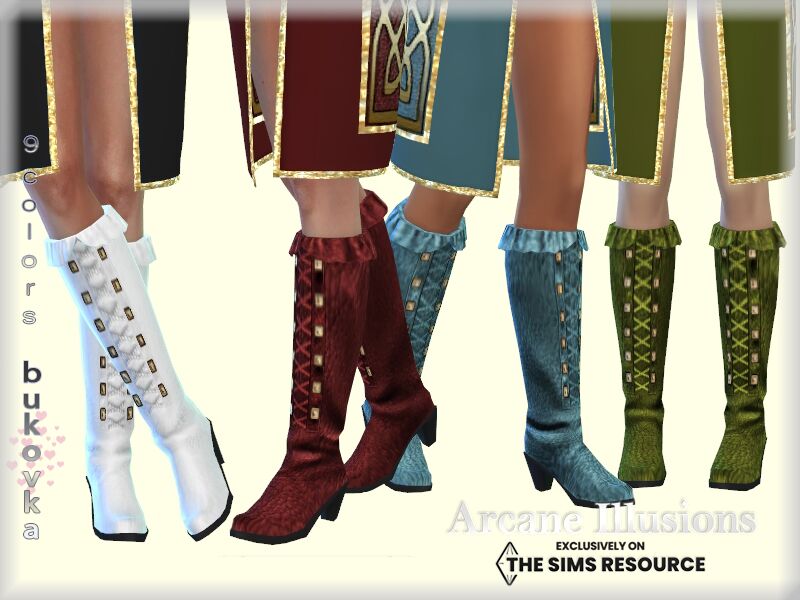 Arcane Illusions – Magician Costum Boots By Bukovka Sims 4 CC