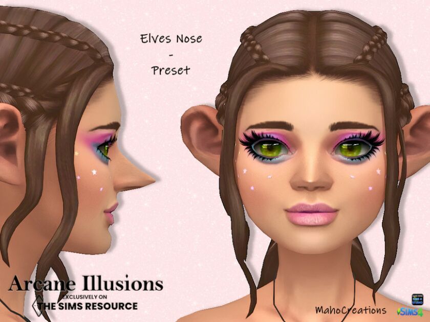 Arcane Illusions – Nose Preset Elves By Mahocreations Sims 4 CC