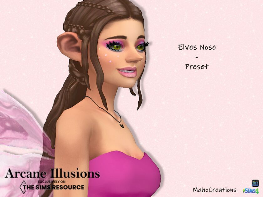 sims 4 cc arcane illusions nose preset elves by mahocreations 2