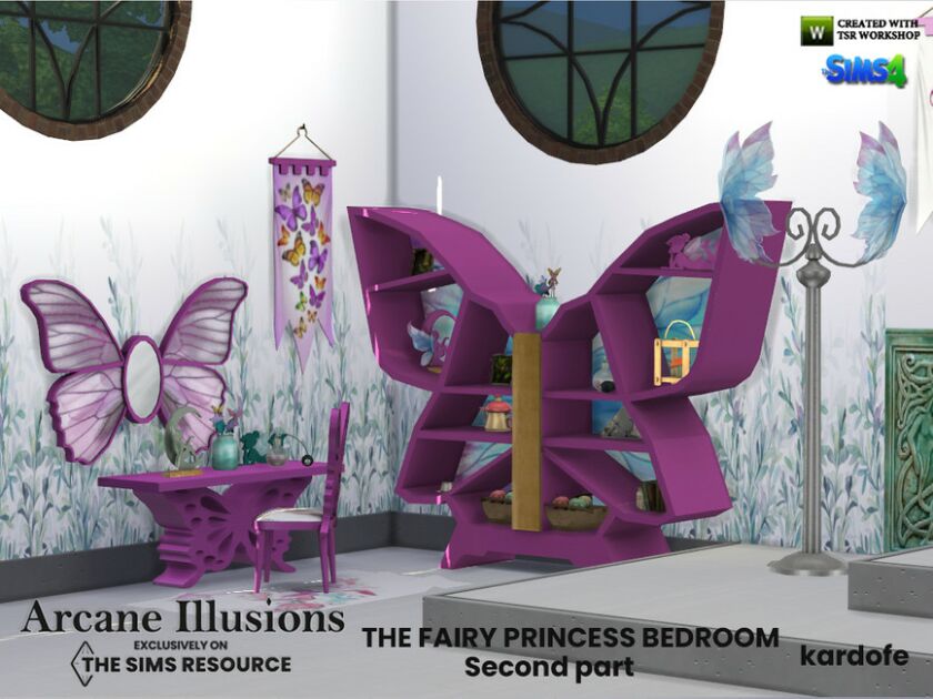 sims 4 cc arcane illusions the fairy princess bedroom2 by kardofe 2