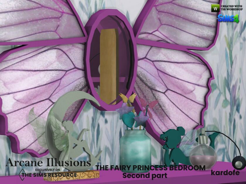 sims 4 cc arcane illusions the fairy princess bedroom2 by kardofe 3