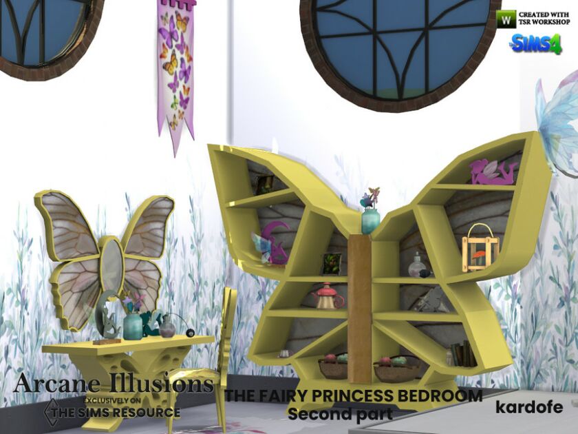 sims 4 cc arcane illusions the fairy princess bedroom2 by kardofe 4