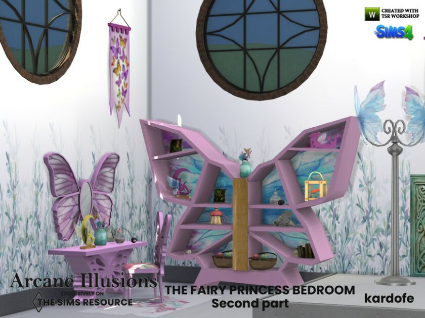 sims 4 cc arcane illusions the fairy princess bedroom2 by kardofe 6