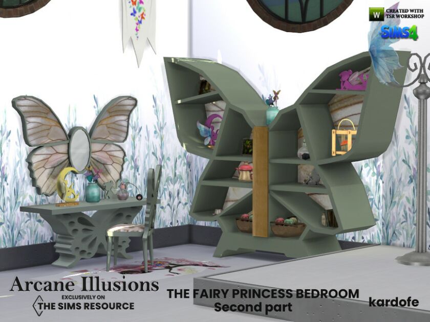 sims 4 cc arcane illusions the fairy princess bedroom2 by kardofe 7