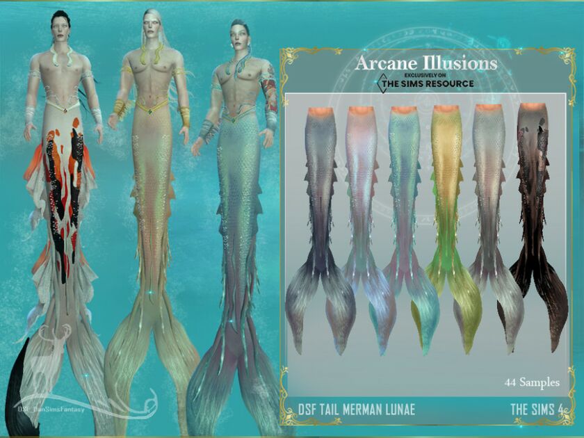 Arcane Illusions_ Tail Merman Lunae By Dansimsfantasy Sims 4 CC