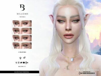 Arcane Illussions – Elven Face Writing Sims 4 CC