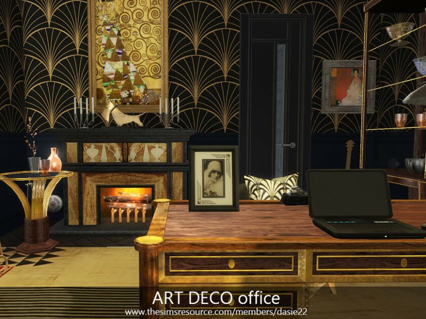 ART Deco Office By Dasie2 Sims 4 CC