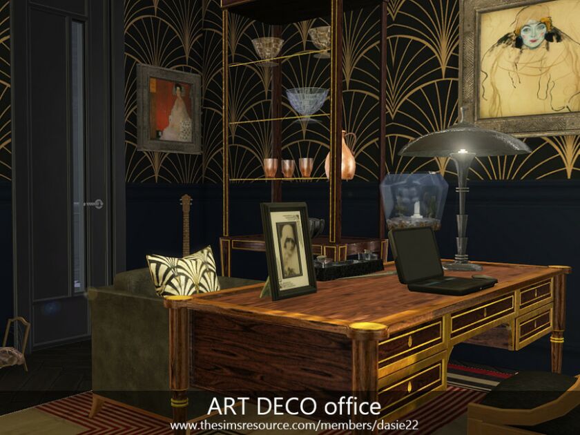 sims 4 cc art deco office by dasie2 3