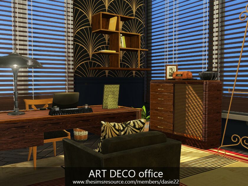 sims 4 cc art deco office by dasie2 4