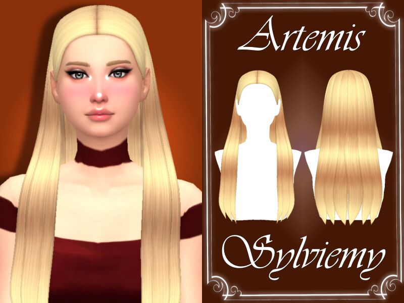 Artemis Hair By Sylviemy Sims 4 CC