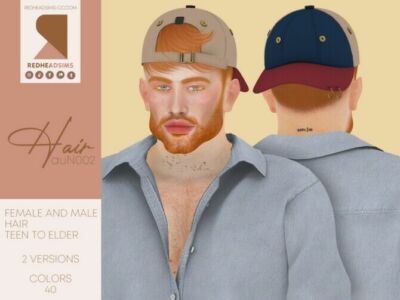 AU Hair N002 By Redheadsims Sims 4 CC