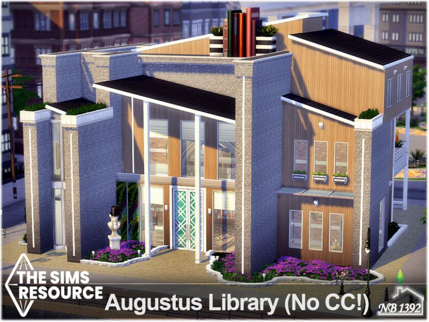 Augustus Library (NO CC!) Sims 4 CC