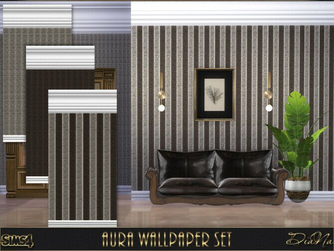 Aura Wallpaper SET Sims 4 CC