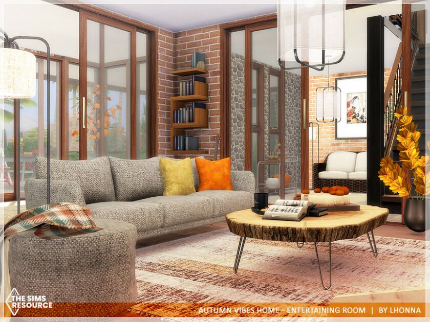 sims 4 cc autumn vibes home entertaining room tsr cc only by lhonna 2