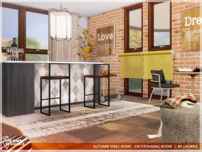 sims 4 cc autumn vibes home entertaining room tsr cc only by lhonna 4