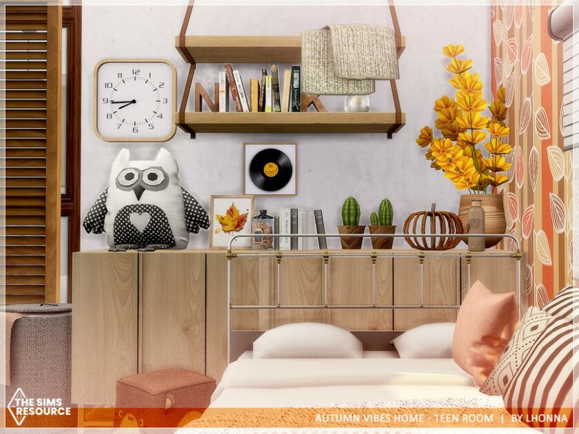 sims 4 cc autumn vibes home teen room tsr cc only by lhonna 2