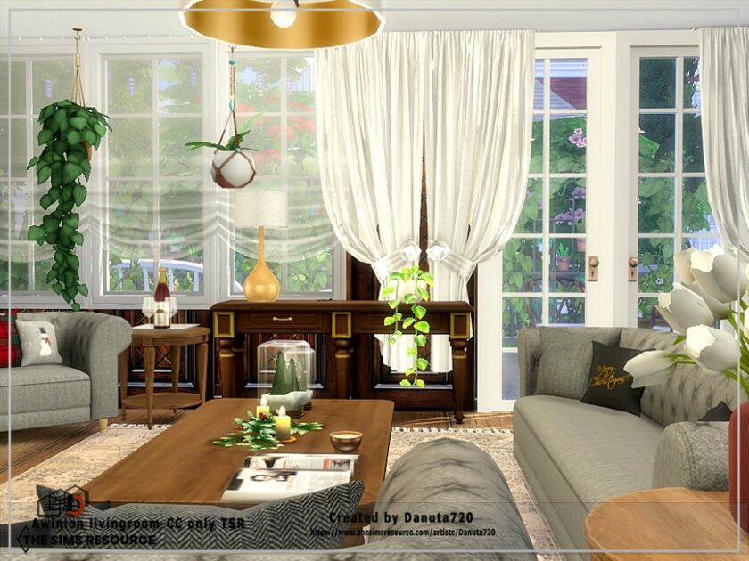 sims 4 cc awinion livingroom cc only tsr by danuta720 2