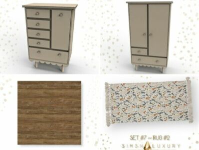 Babushka Wardrobe & Chest Of Drawers + Floors & Rugs Sims 4 CC