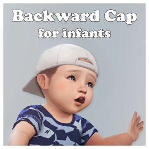 Backward CAP For Infants Sims 4 CC