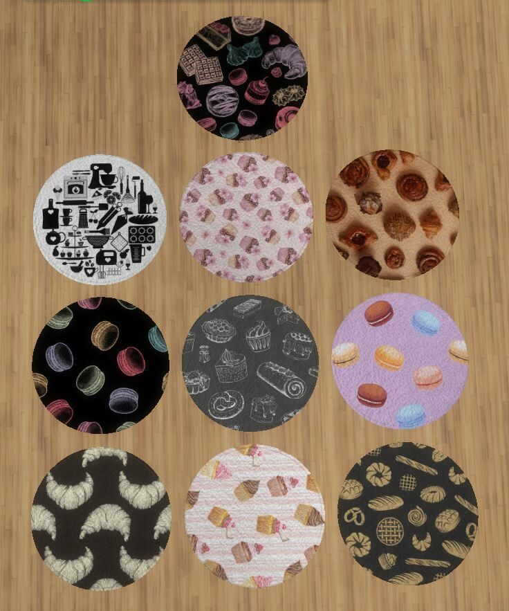 sims 4 cc bakery rugs by applepisimmer 2