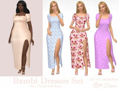 Bambi Dresses Set Sims 4 CC