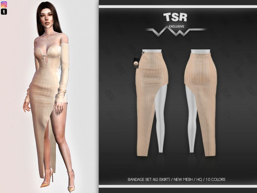 Bandage SET-162 (Skirt) BD562 By Busra-Tr Sims 4 CC